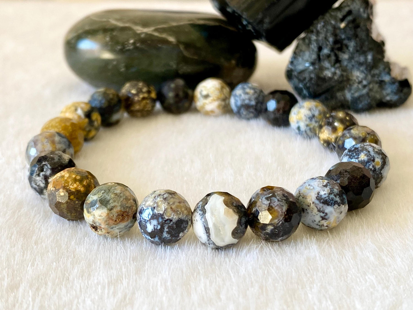 RARE 10mm Ocean Jasper Crystal Bracelet