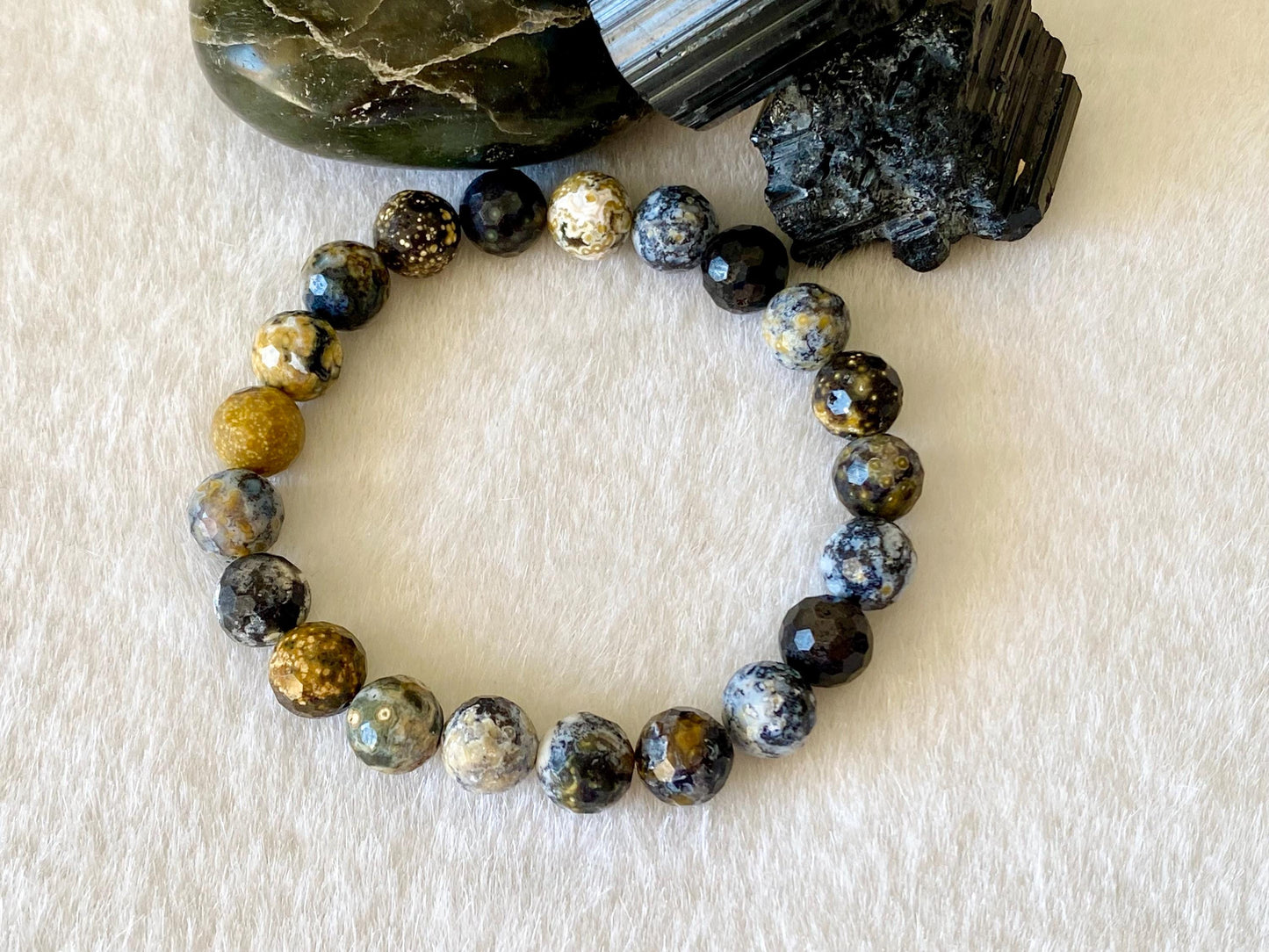 RARE 10mm Ocean Jasper Crystal Bracelet