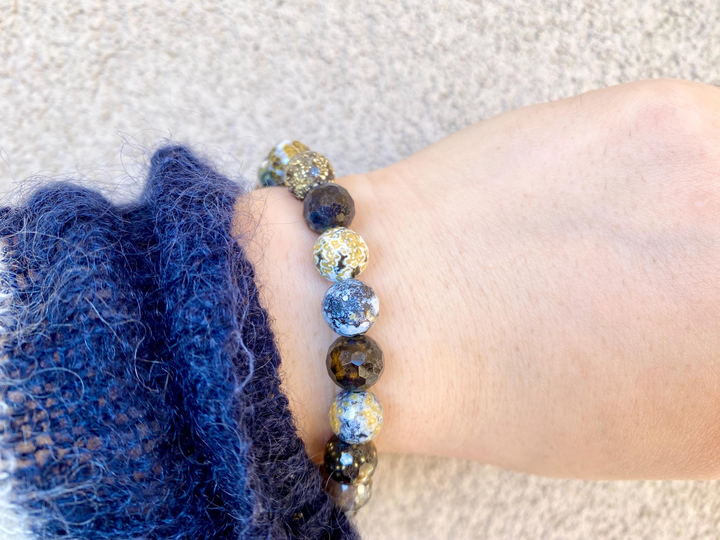 RARE 10mm Ocean Jasper Crystal Bracelet