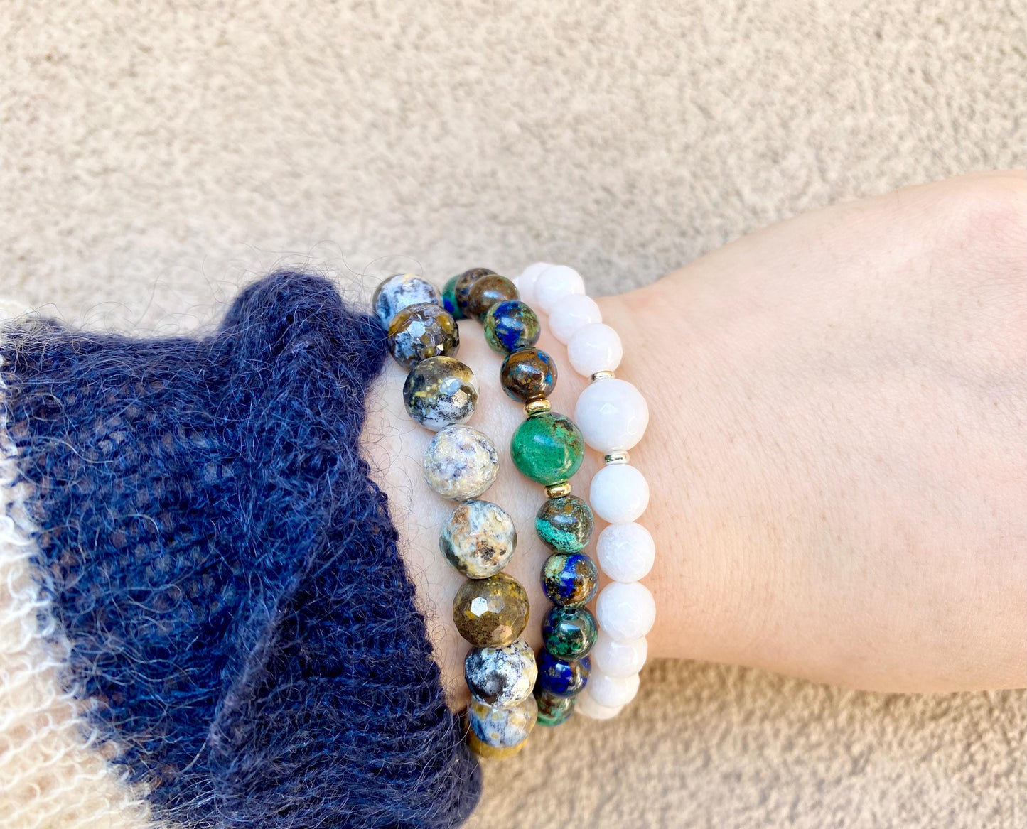 RARE 10mm Ocean Jasper Crystal Bracelet